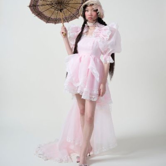 Selkie Duchess Sugarfrill Dress in Baby Soft Pink size Small - Picture 2 of 14